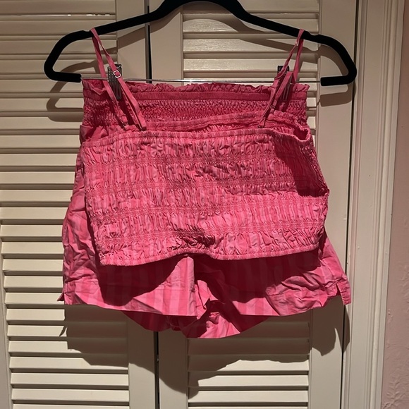 Pink Striped Women's Shorts/crop set - Picture 1 of 6
